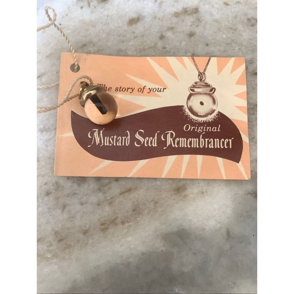 Original Vintage Flint Mustard Seed Remembrancer Charm 1953 #faith